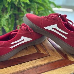 Lakai, “Manchester” Red Suede Mens 7.5